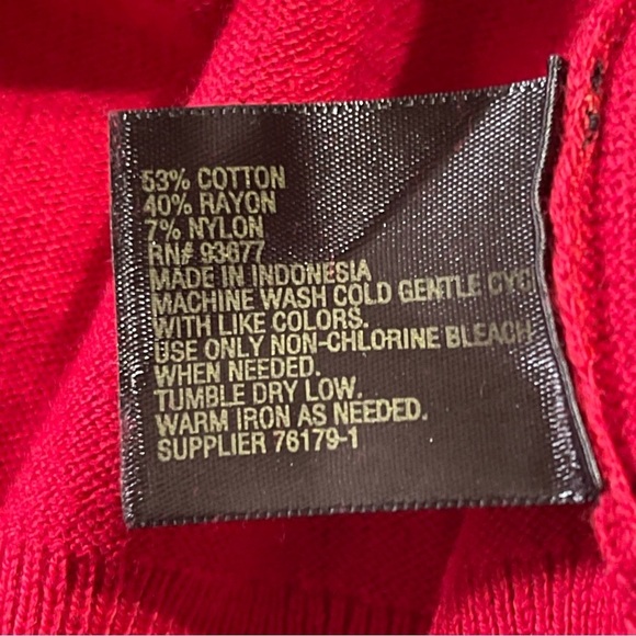 NWT Worthington Cherry Cordial sweater with 3 inch band at hem size XXLT - Picture 5 of 8